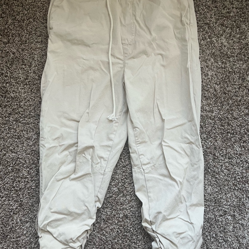 Free People Cream Capri Pants